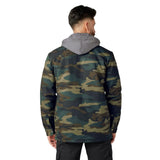 DICKIES WATER REPELLENT DUCK HOODED SHIRT JACKET - HUNTER GREEN CAMO