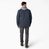 DICKIES WATER REPELLENT DUCK HOODED SHIRT JACKET - DARK NAVY
