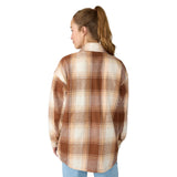 Dickies Women's Flannel Shacket - Cappuccino