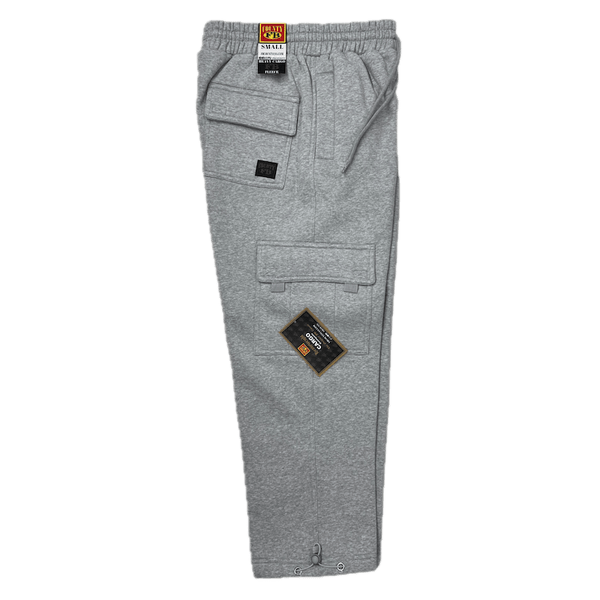 【BAON】23FW★ [BAONHAUS] Ribbon Banding Peach Fuzz Cargo Pt FB_COUNTY_CARGO_SWEATPANTS_GRE