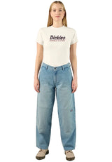 Dickies Women’s Loose Fit Double Knee Jeans - Light Denim