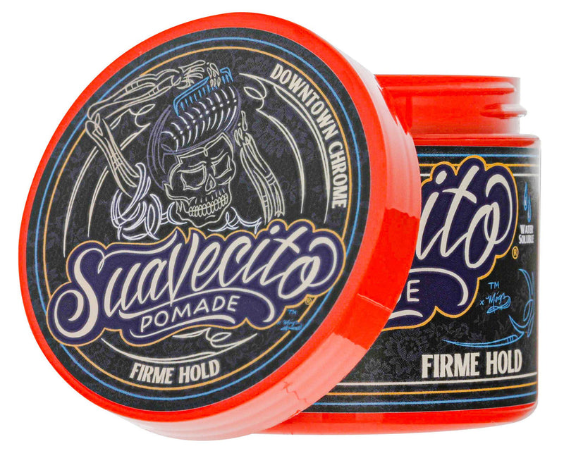 Suavecito Pomade Firme (Strong) Hold 4 oz - Downtown Chrome