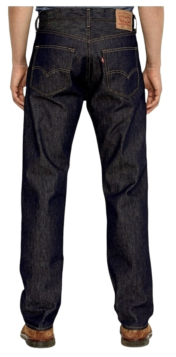 LEVI'S ORIGINAL MEN'S 501 SHRINK TO FIT JEANS - BLACK BACK