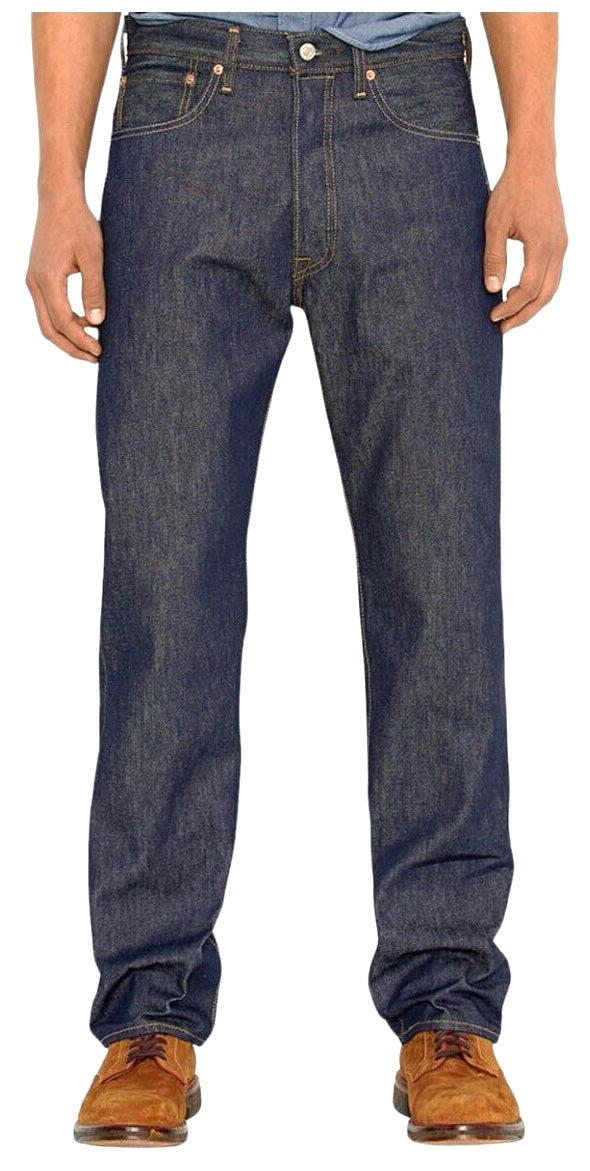 LEVI'S ORIGINAL MEN'S 501 SHRINK TO FIT JEANS - BLUE FRONT