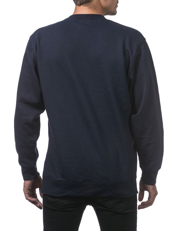 PRO CLUB HEAVYWEIGHT 13oz CREW NECK FLEECE PULLOVER SWEATSHIRT - NAVY BACK