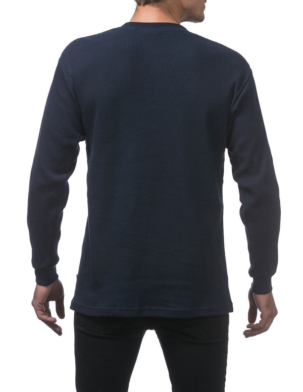 PRO CLUB HEAVYWEIGHT LONG SLEEVE THERMAL - NAVY BACK