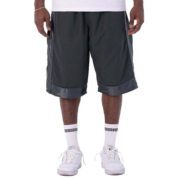 PRO CLUB HEAVYWEIGHT MESH BASKETBALL SHORTS - CHARCOAL FRONT