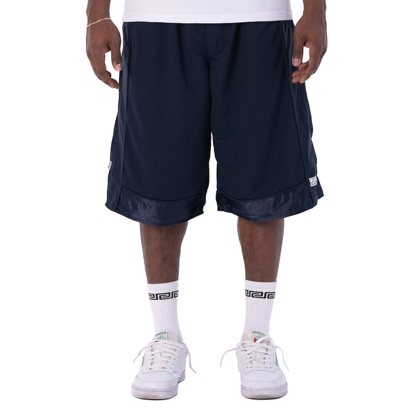 PRO CLUB HEAVYWEIGHT MESH BASKETBALL SHORTS - NAVY FRONT