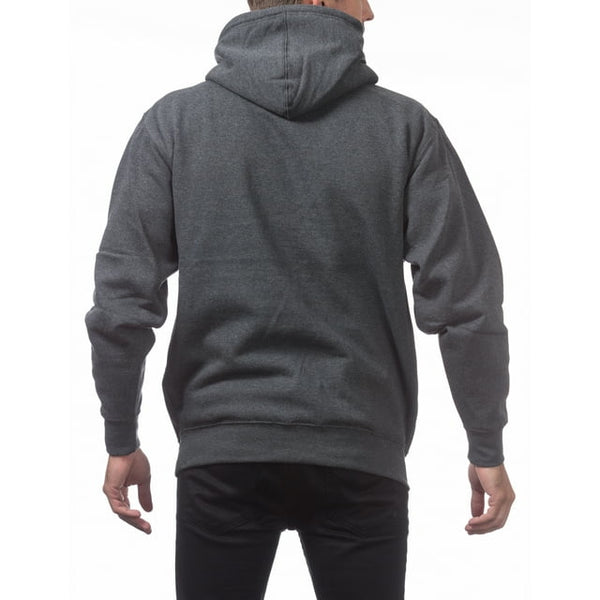 PRO CLUB HEAVYWEIGHT PULLOVER HOODIE - CHARCOAL BACK SIDE