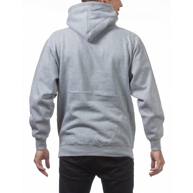 PRO CLUB HEAVYWEIGHT PULLOVER HOODIE - HEATHER GREY BACK SIDE