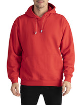 PRO CLUB HEAVYWEIGHT PULLOVER HOODIE - WHITE FRONT RED