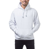 PRO CLUB HEAVYWEIGHT PULLOVER HOODIE - WHITE FRONT SIDE