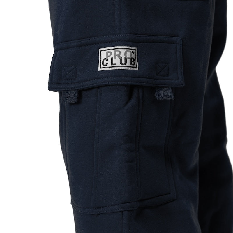 Pro Club Heavyweight Fleece Cargo Sweatpants - NAVY POCKET