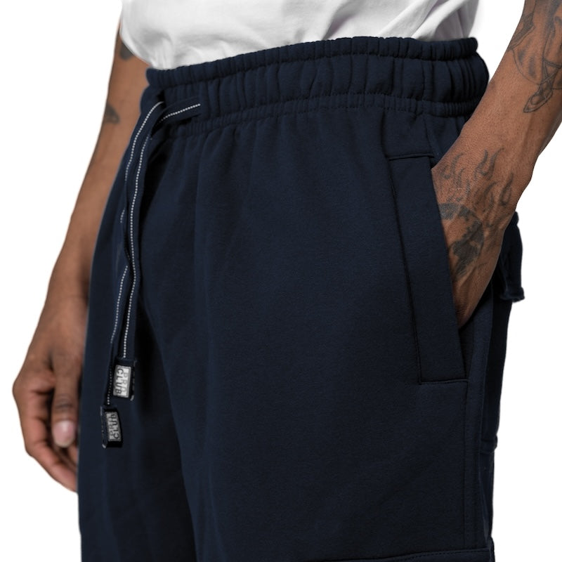 Pro Club Heavyweight Fleece Cargo Sweatpants - NAVY SIDE