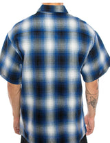CALTOP SHORT SLEEVE FLANNEL - ROYAL / WHITE