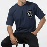 Smile Now Cat - Navy