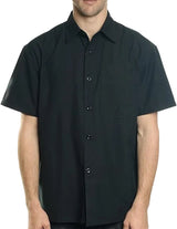 YAGO Men's Relaxed Fit Button Up Short Sleeve Work Shirt