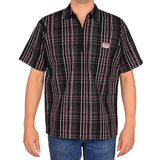 Ben Davis Short Sleeve Plaid, 1/2 Zip Shirt