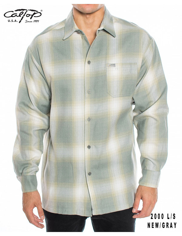 CalTop Long Sleeve Flannel - New Grey