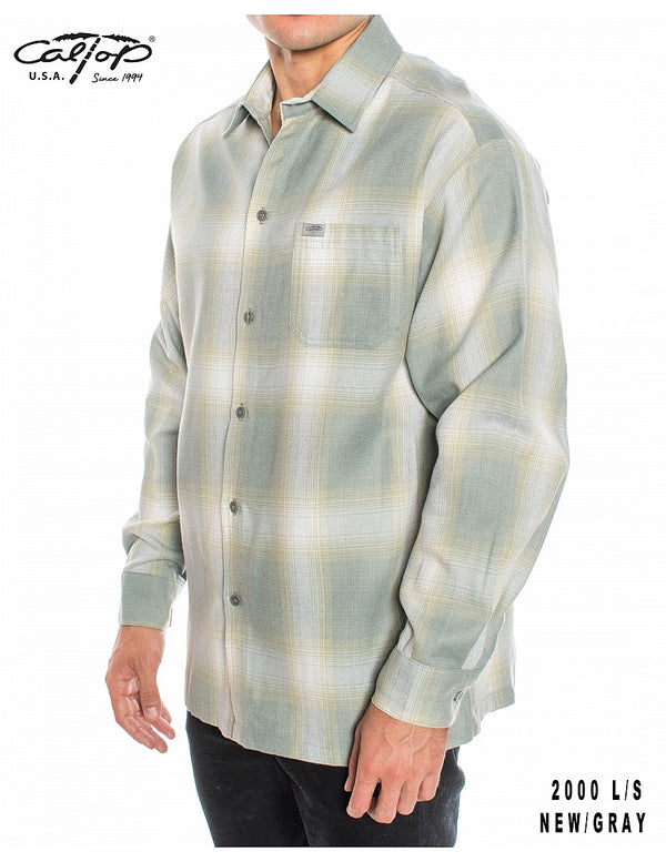 CalTop Long Sleeve Flannel - New Grey