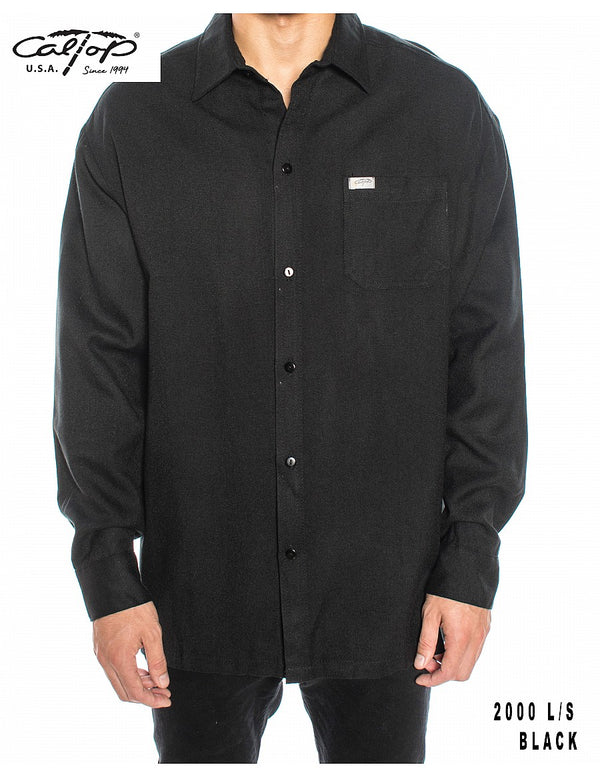 CalTop Long Sleeve Flannel - Black