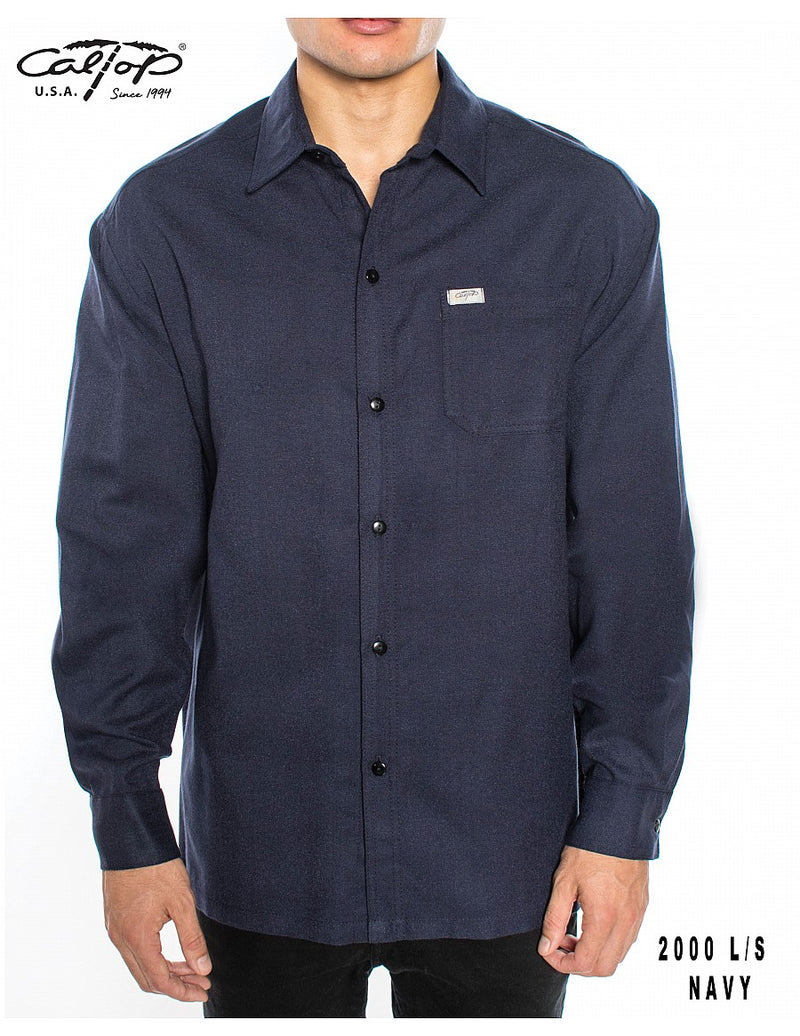 CalTop Long Sleeve Flannel - Navy