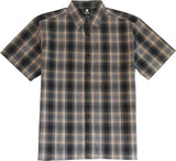 YAGO Men's Relaxed Fit Checkered Short Sleeve Woven Work Shirt