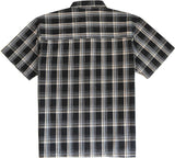 YAGO Men's Relaxed Fit Checkered Short Sleeve Woven Work Shirt