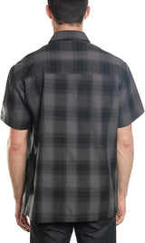 Yago Men's Relaxed Fit Checkered Short Sleeve Woven Work Shirt