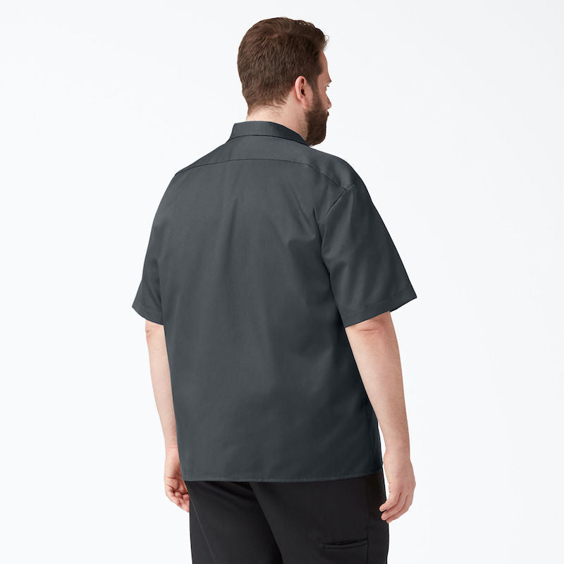 DICKIES WORK SHIRT SHORT SLEEVE - CHARCOAL BACK TWO