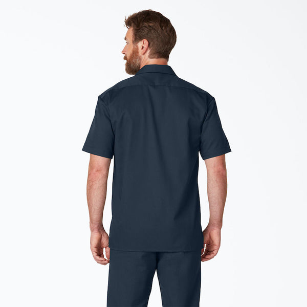 DICKIES WORK SHIRT SHORT SLEEVE - DARK NAVY BACK ONE 