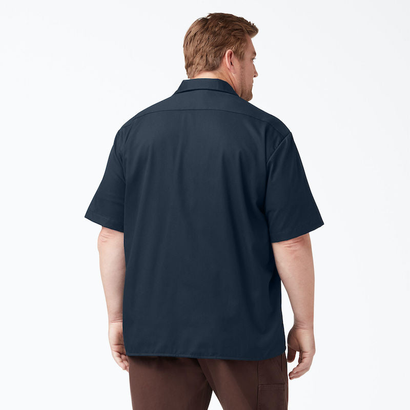 DICKIES WORK SHIRT SHORT SLEEVE - DARK NAVY BACK TWO 