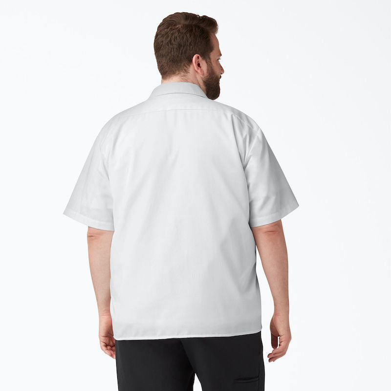 DICKIES WORK SHIRT SHORT SLEEVE - WHITE BACK TWO