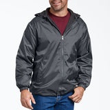 Dickies Fleece Lined Nylon Hooded Jacket - Charcoal