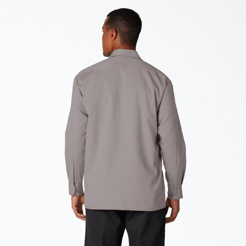 DICKIES WORK SHIRT LONG SLEEVE - SILVER BACK ONE