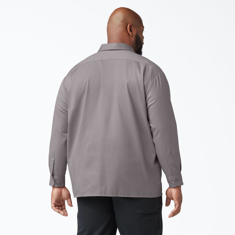 DICKIES WORK SHIRT LONG SLEEVE - SILVER BACK TWO