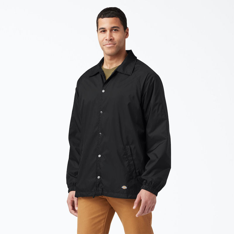 Dickies Nylon Snap Front Jacket - Black – Frank Collection