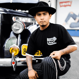 ORIGINAL FRANK COLLECTION BOMBAS AND ROLAS TEE - BLACK FRONT DISPLAY